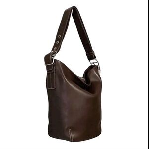 Vintage Coach Brown Leather Shoulder Bag, Large, GUC